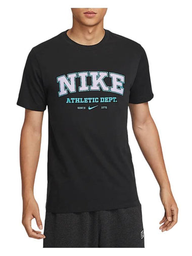 Logo Crew Neck Short Sleeve T-Shirt Black - NIKE - BALAAN 1