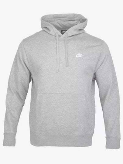 Logo Club Pullover Hoodie Grey - NIKE - BALAAN 2