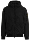 Wappen Patch Nylon Crinklips Hooded Jacket Black - STONE ISLAND - BALAAN 3