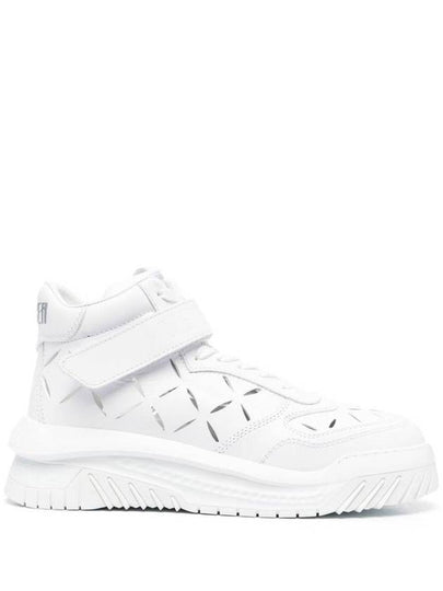 Men's Slashed Oddish High Top Sneakers White - VERSACE - BALAAN 2