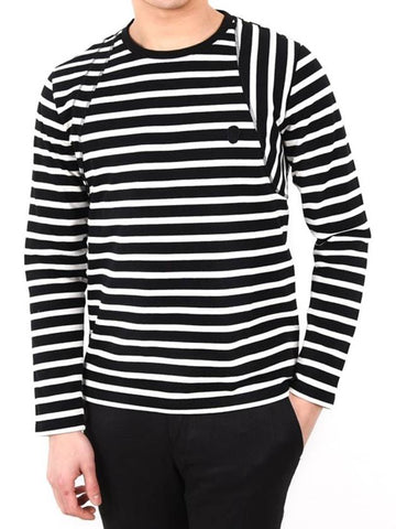 Stripe Long Sleeve T-Shirt Black - ALEXANDER MCQUEEN - BALAAN 1