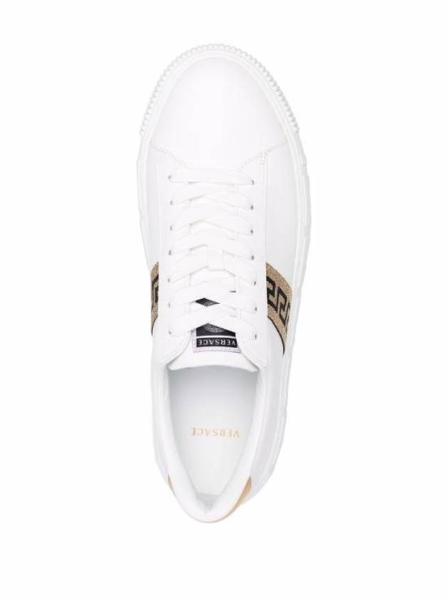 Greca Leather Low Top Sneakers White - VERSACE - BALAAN 5