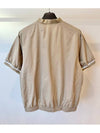 Woven Short Sleeve Windbreaker Top DX3342 247 Beige MENS L Euro Fit - NIKE - BALAAN 3