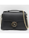 GG Interlocking Chain Small Top Handle Shoulder Bag Black - GUCCI - BALAAN 2