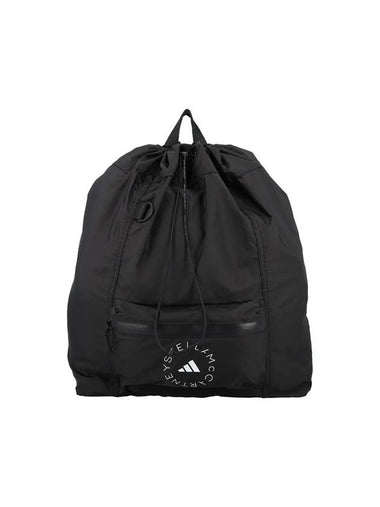 By Stella McCartney Logo Print Gym Sack Backpack Black - ADIDAS - BALAAN 1