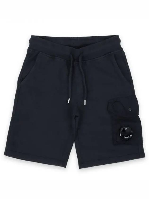 Kids U16 Light Fleece Mixed Cargo Shorts Navy - CP COMPANY - BALAAN 2