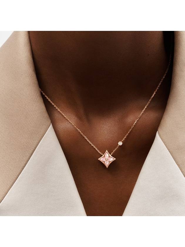 Color Blossom BB Star Pendant Necklace Pink Gold - LOUIS VUITTON - BALAAN 4