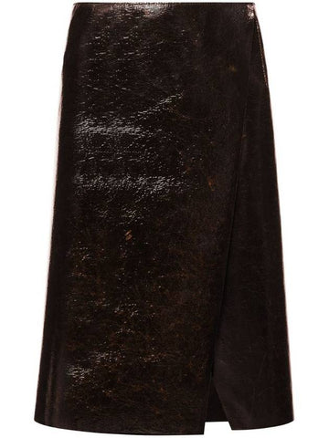 Philosophy Di Lorenzo Serafini Midi Wool Skirt With Glossy Finish - PHILOSOPHY DI LORENZO SERAFINI - BALAAN 1