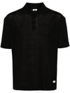 Filo Di Scozia Polo Shirt Black - CP COMPANY - BALAAN 2