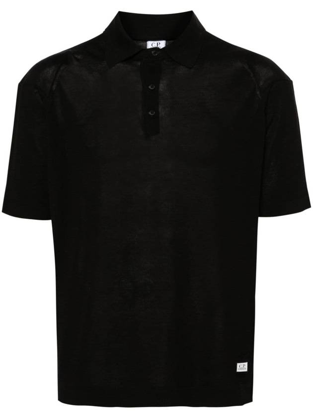 Filo Di Scozia Polo Shirt Black - CP COMPANY - BALAAN 2