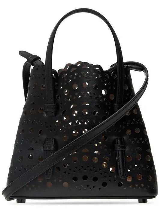 Mina 16 Vienne Wave Lux Calfskin Tote Bag Black - ALAIA - BALAAN 1