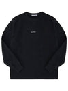 Logo Cropped Neck Oversized Fit Sweatshirt Black - ACNE STUDIOS - BALAAN 3