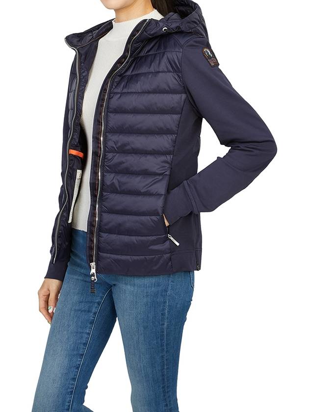 Women's Zipper Side Padded Hooded Jacket Navy - PARAJUMPERS - BALAAN 7