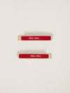 Engraved Logo Hair Pin Set Red - MIU MIU - BALAAN 2