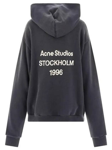 Franziska 1996 Back Logo print hoodie black - ACNE STUDIOS - BALAAN 1