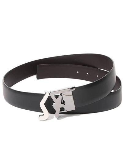 Buckle Leather Belt Black - SALVATORE FERRAGAMO - BALAAN 2