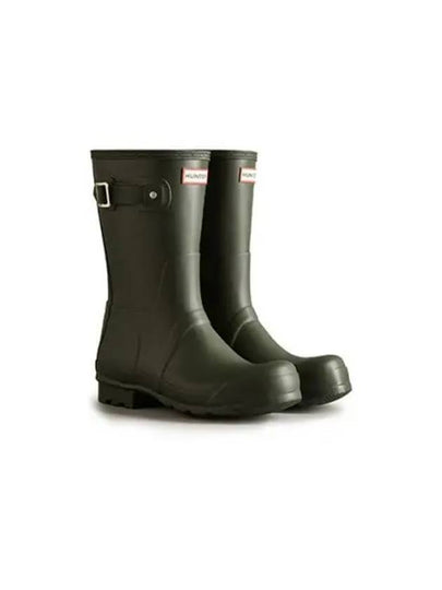 Men's Original Short Rain Boots Dark Olive - HUNTER - BALAAN 2