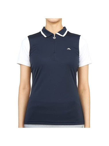 Women's Antonia Golf Polo Shirt Navy - J.LINDEBERG - BALAAN 1