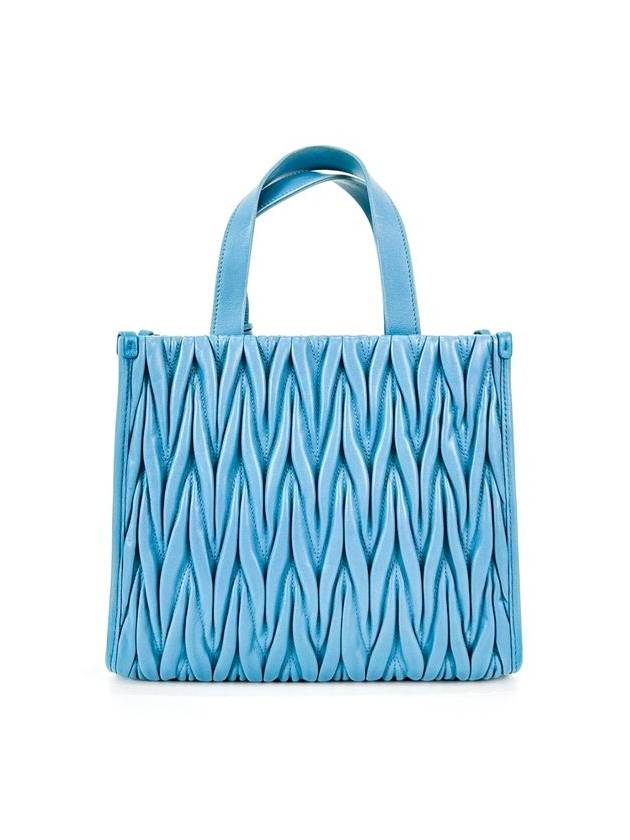 MiuMiu Women s Materasse Nappa Leather Tote Bag Marina Blue - MIU MIU - BALAAN 3