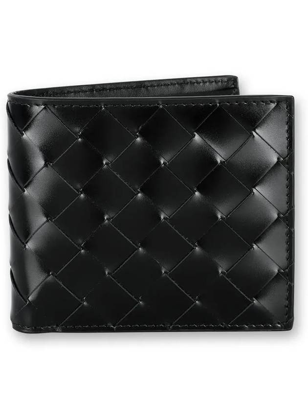 Intrecciato Half Wallet Black - BOTTEGA VENETA - BALAAN 3