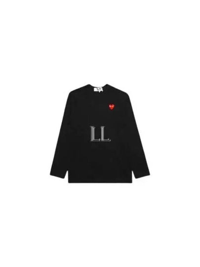 Red Heart Wappen Long-Sleeve T-Shirt Black  P1 T118 1 - COMME DES GARCONS - BALAAN 2