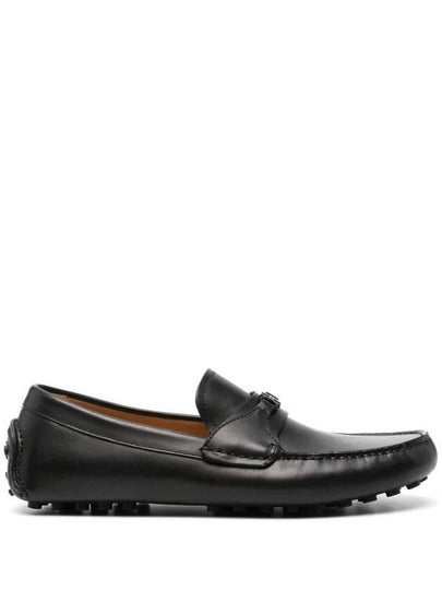 Gancini Leather Driving Shoes Black - SALVATORE FERRAGAMO - BALAAN 2