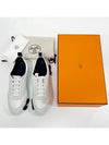 Bouncing Sneakers Calfskin Suede Goatskin Blanc - HERMES - BALAAN 3