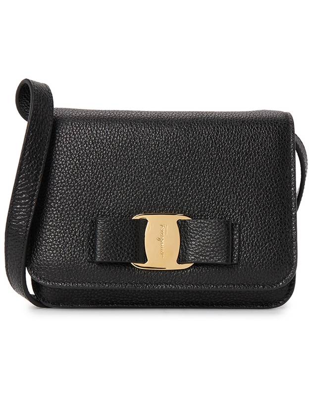 Vara Bow Flap Cross Bag Black - SALVATORE FERRAGAMO - BALAAN 1