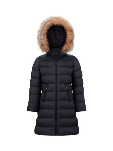 Kids Abelle Hooded Shearling Down Jacket Royal Blue - MONCLER - BALAAN 1