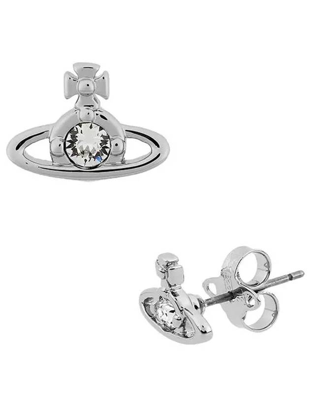 Nano Solitaire Crystal Earrings Silver - VIVIENNE WESTWOOD - BALAAN 6