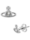 Nano Solitaire Crystal Earrings Silver - VIVIENNE WESTWOOD - BALAAN 4