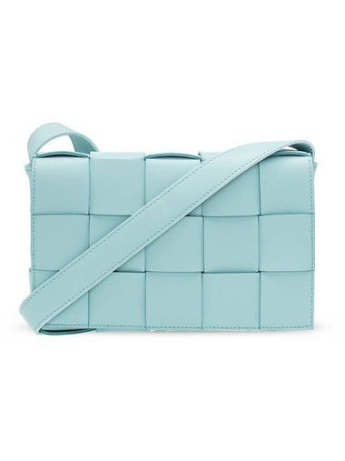 Intrecciato Cassette Cross Bag Light Blue - BOTTEGA VENETA - BALAAN 1