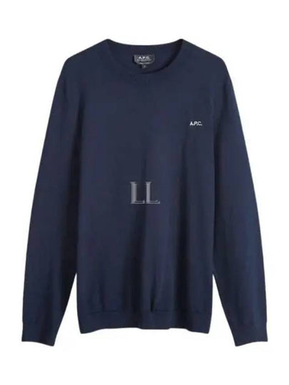 Logo Crew Knit Top Navy - A.P.C. - BALAAN 2