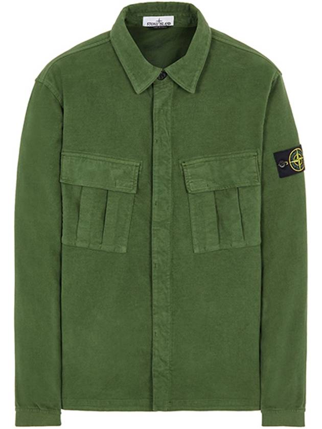 Wappen Patch Two Pocket Shirt Jacket Khaki - STONE ISLAND - BALAAN 2