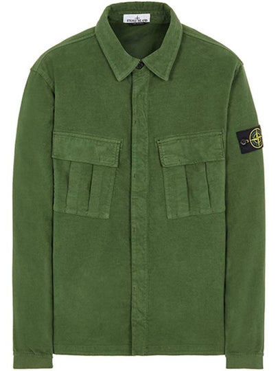 Wappen Patch Two Pocket Shirt Jacket Khaki - STONE ISLAND - BALAAN 2