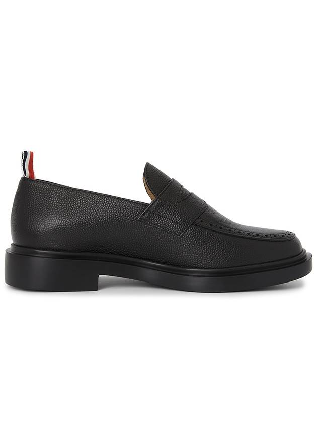 Pebble Grain Rubber Sole Penny Loafer Black - THOM BROWNE - BALAAN 5