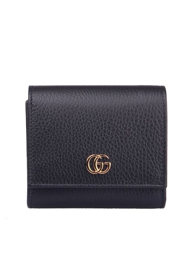 GG Marmont Leather Half Wallet Black - GUCCI - BALAAN 1