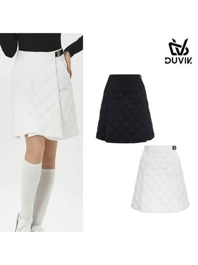 Women s Diamond Quilted Padding Wrap Culotte DE4WCU491WH - DUVIK - BALAAN 2