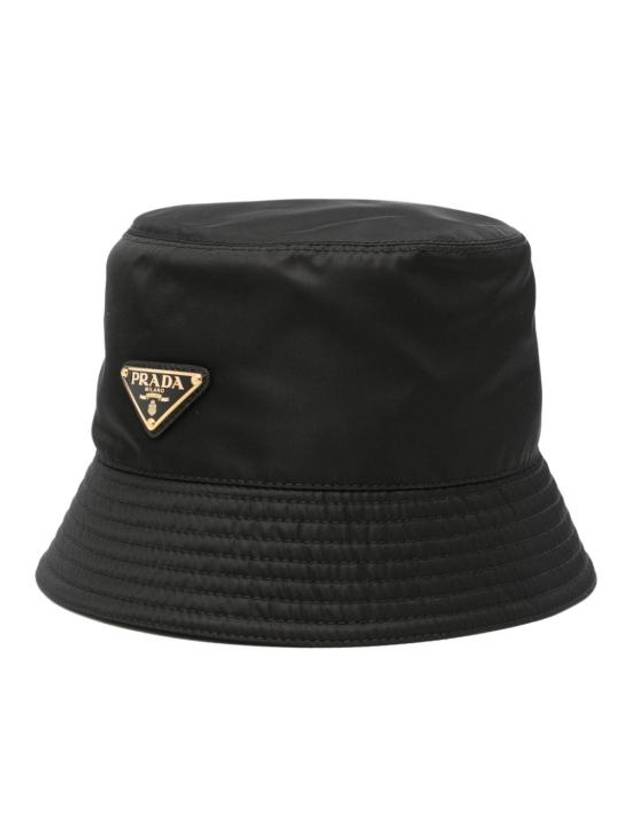 Re-Nylon Triangle Logo Bucket Hat Black - PRADA - BALAAN 2