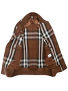 Check Wool Cotton Bomber Jacket Brown - BURBERRY - BALAAN 5