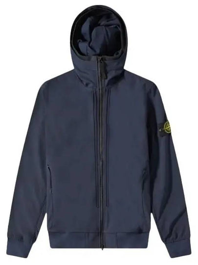 Wappen Patch Soft Shell Hooded Jacket Navy - STONE ISLAND - BALAAN 2