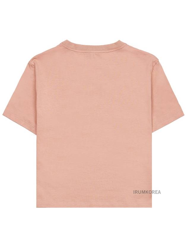 Logo Patch Crop Short Sleeve T-Shirt Pink - MIU MIU - BALAAN 3