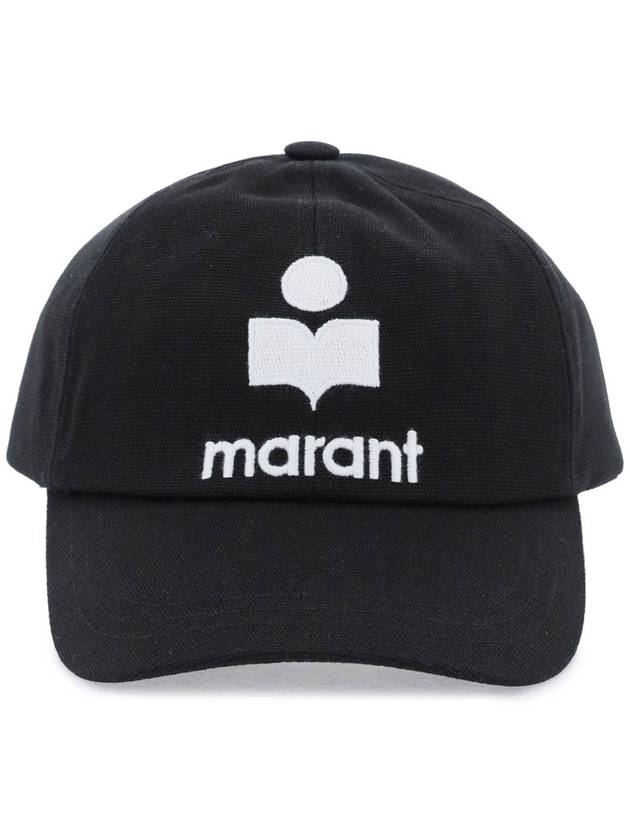 Tyron Logo Cotton Ball Cap Black - ISABEL MARANT - BALAAN 2