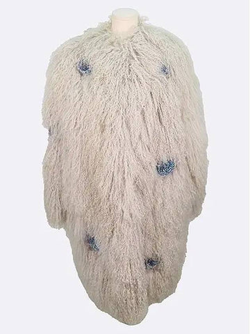 2143C101X Fleece Bead Point Fur Coat - MSGM - BALAAN 1