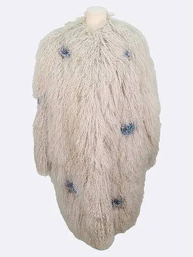 2143C101X Fleece Bead Point Fur Coat - MSGM - BALAAN 1