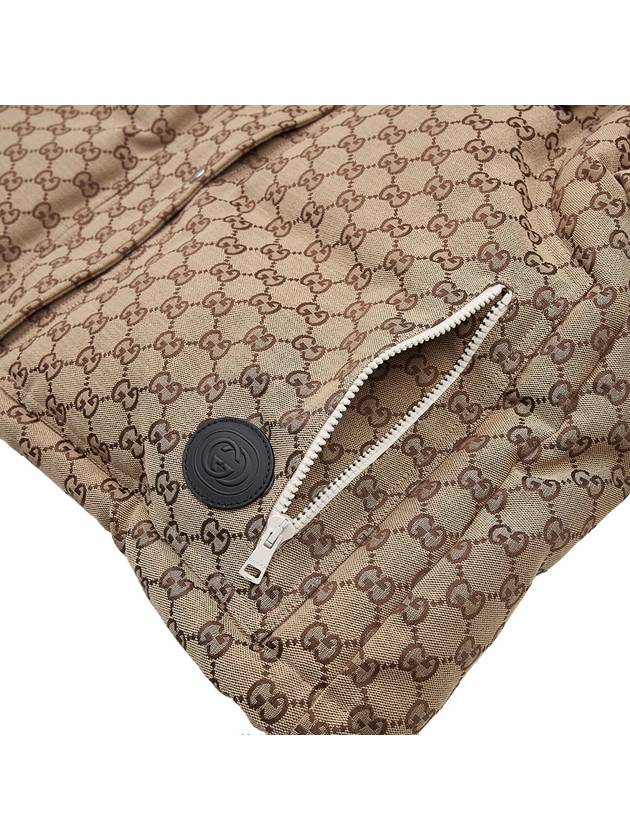 GG Canvas Hooded Padding Brown - GUCCI - BALAAN 11