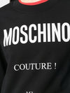 Logo Print Cotton Sweatshirt Black - MOSCHINO - BALAAN 3