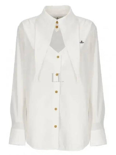 W Violin Logo Shirt White - VIVIENNE WESTWOOD - BALAAN 2