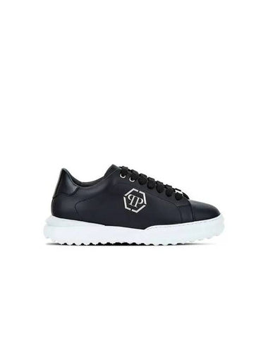 Men s Pebble Outsole Low Top Sneakers Black - PHILIPP PLEIN - BALAAN 1