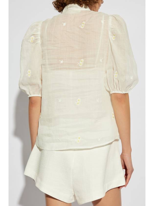 Zimmermann Shirt With Daisy Motif, Women's, White - ZIMMERMANN - BALAAN 4